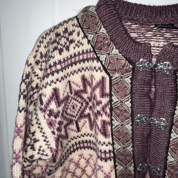 Dale Of Norway wool cardigan sweater with metal frogs women's sz 42 EUC - Picture 7 of 15